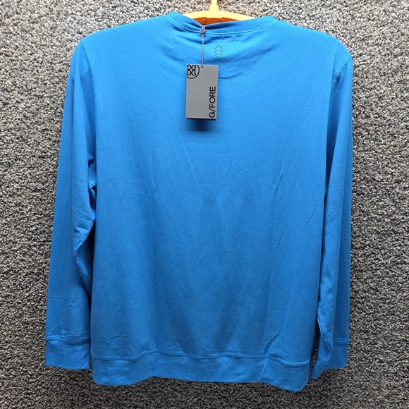 NWT G/FORE Luxe Crewneck Mid Layer Blue Golf Pullover Longsleeve Men X Large XL - Picture 2 of 9